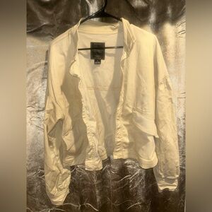 Cream cropped Sanctuary brand y2k style jacket